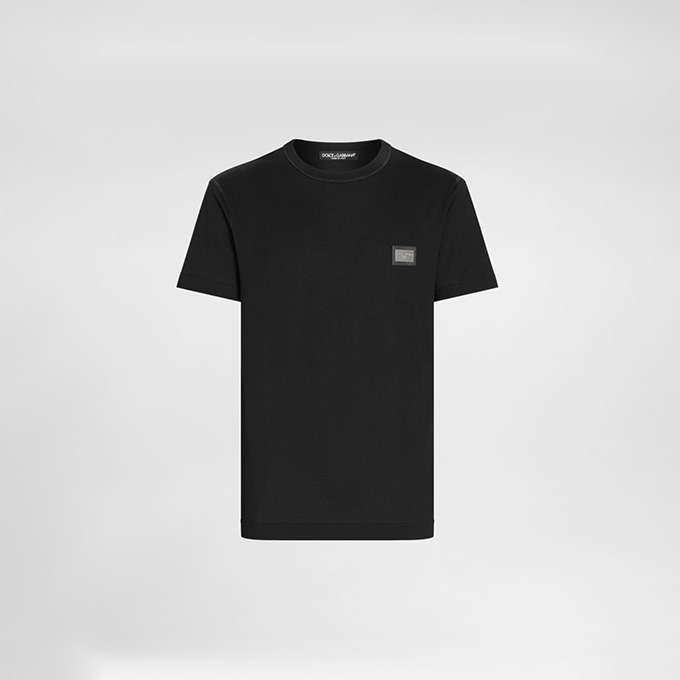 dolce & gabbana logo tag cotton t-shirt